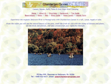 Tablet Screenshot of chamberlaincanoes.com
